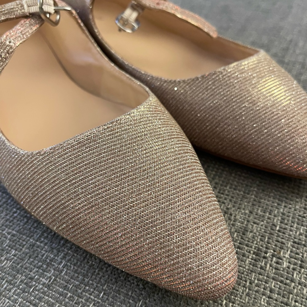 Kate Spade metallic Mary Jane flats. Size 10.